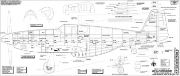 North American P-51B/C Mustang 1/4 Bauplan
